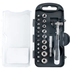 Bits-Steckschlüssel-Winkelschrauber-Set, 22-teilig