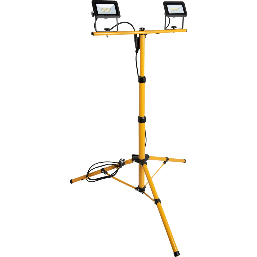 Meister LED-Flutlichtstrahler Tragbar Auf Teleskopstativ 2 X 20 W