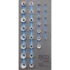 BGS Werkstattwageneinlage 189 X 408x 32 Mm, Größe 1/3 Mit 29 Schlüssel-Einsätzen Für 1/4" Und 1/2"