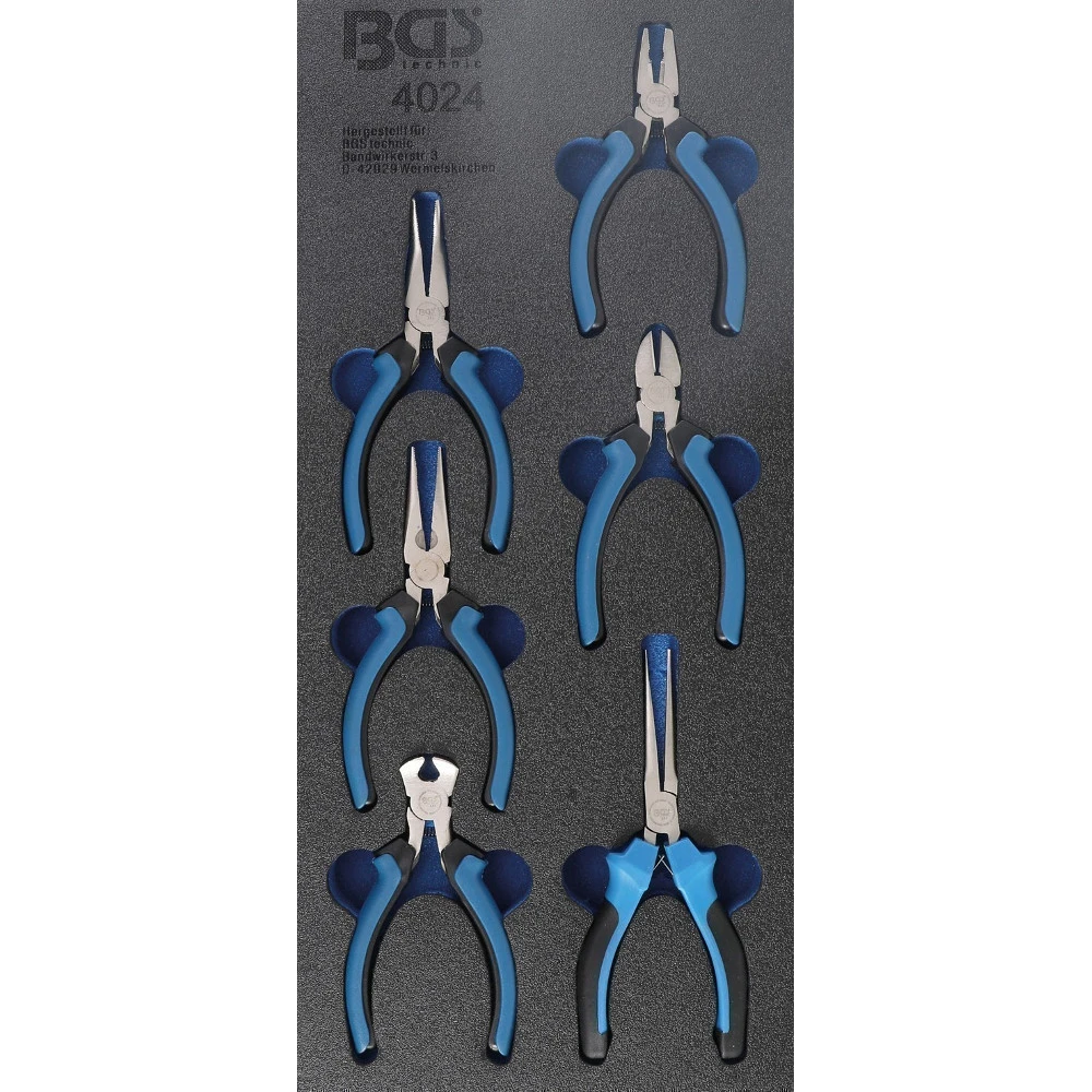 BGS Werkstattwageneinlage 1/3 Mit 6-teiligen Mit Präzisions-Minizangen-Satz