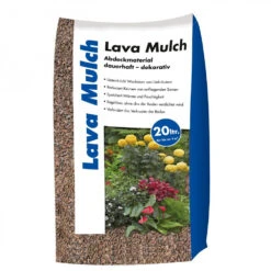 Lava-Mulch 20 Liter Mit Körnung Von 8 Bis 16mm In Rot
