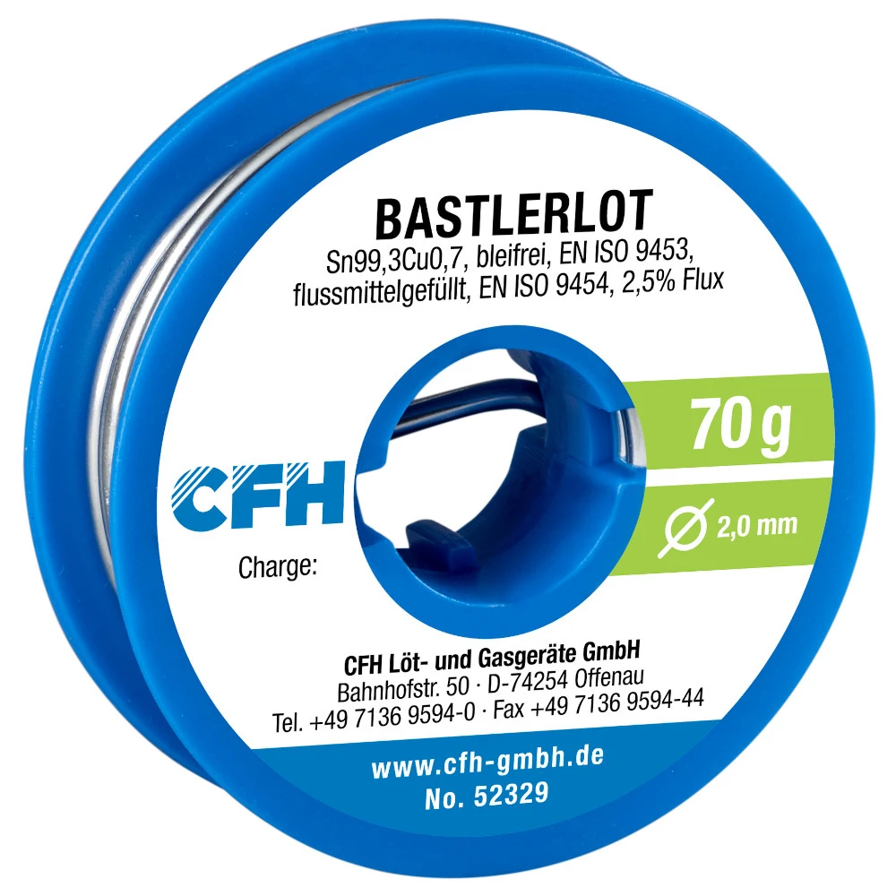 CFH Bastlerlot BL 329 70 G, Flussmittelgefüllt Für Allgemeine Lötarbeiten