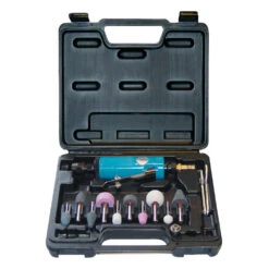 Güde Druckluft-Geradschleifer Set 15-teilig Mit Transportkoffer