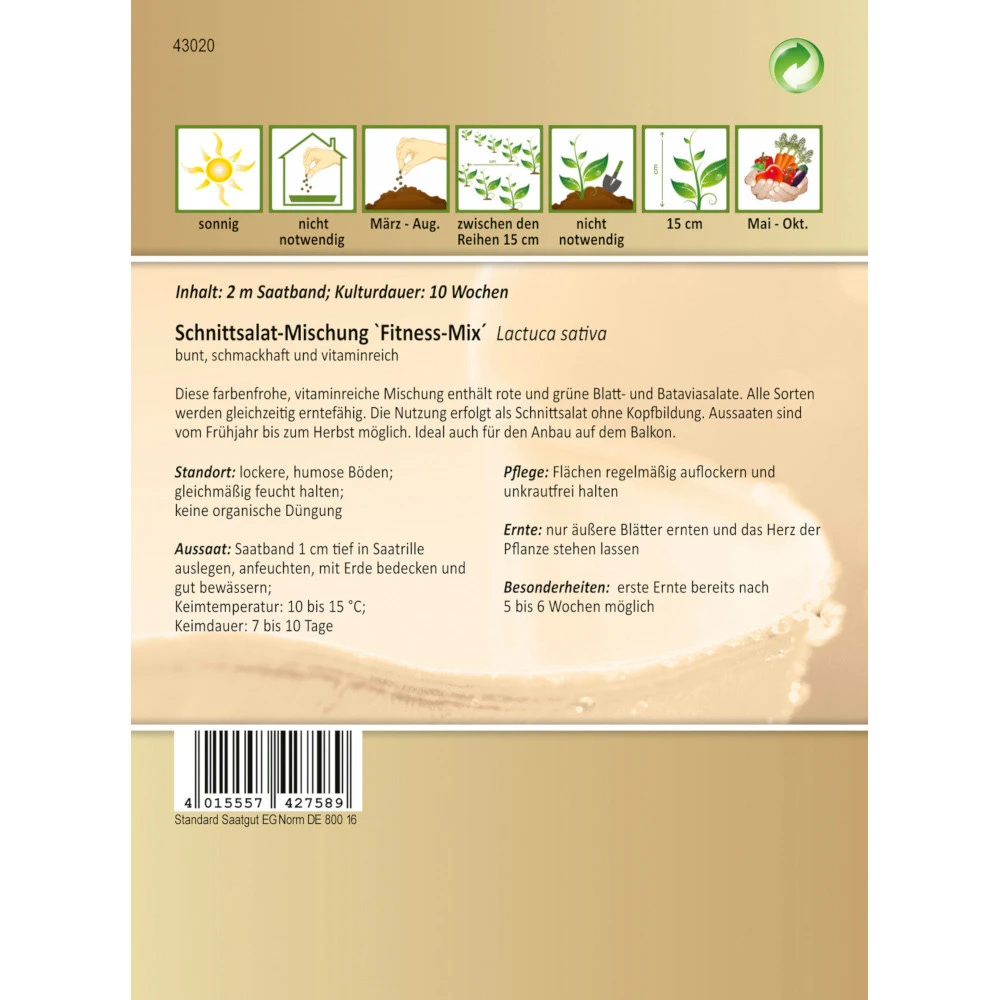 Saatgut Schnittsalat-Mischung Fitness-Mix - Image 2